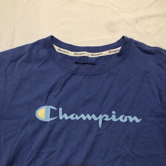 Women’s Champion Blue Short Sleeved Cropped T-Shirt Size Small - Picture 4 of 8